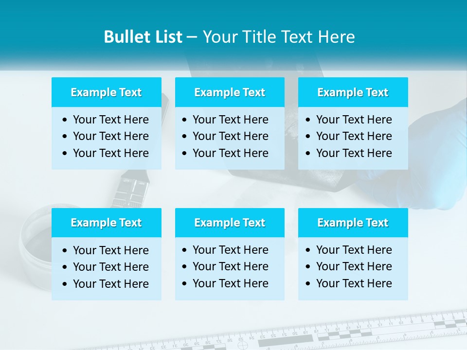 A Person In Blue Gloves Is Holding A Piece Of Paper PowerPoint Template