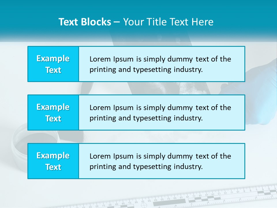 A Person In Blue Gloves Is Holding A Piece Of Paper PowerPoint Template