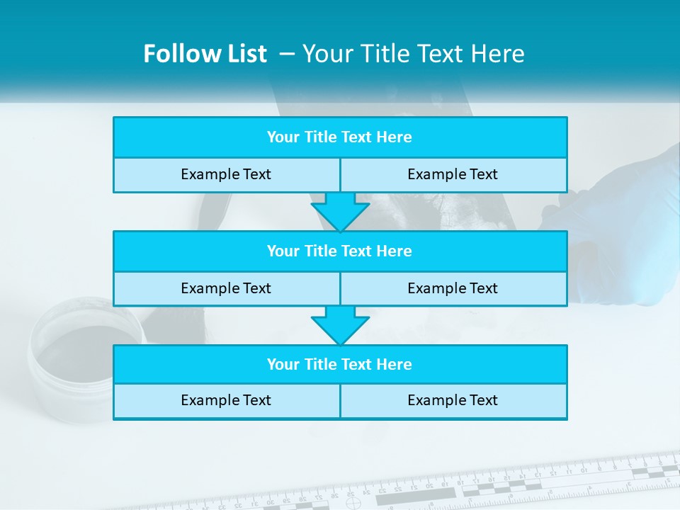 A Person In Blue Gloves Is Holding A Piece Of Paper PowerPoint Template
