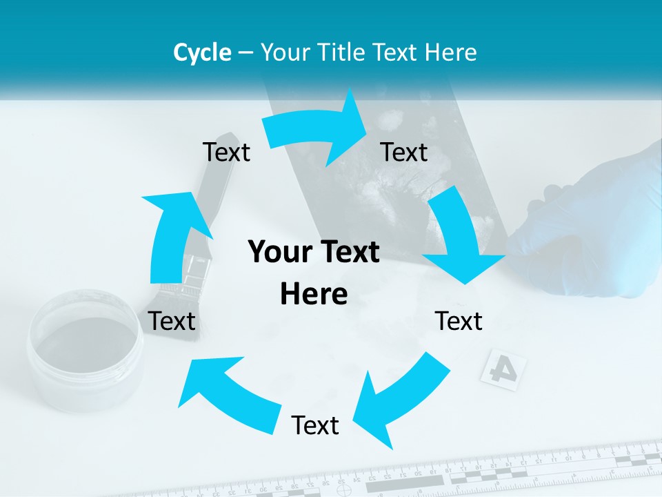 A Person In Blue Gloves Is Holding A Piece Of Paper PowerPoint Template