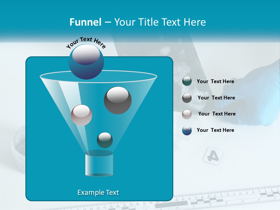 A Person In Blue Gloves Is Holding A Piece Of Paper PowerPoint Template