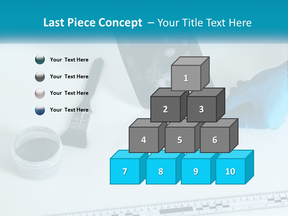 A Person In Blue Gloves Is Holding A Piece Of Paper PowerPoint Template