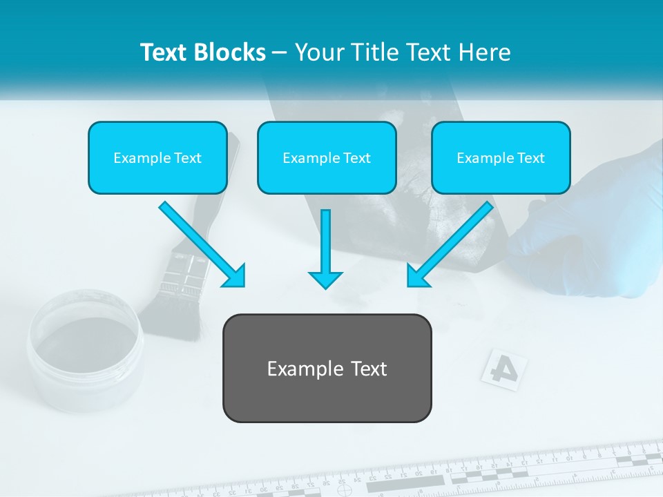 A Person In Blue Gloves Is Holding A Piece Of Paper PowerPoint Template