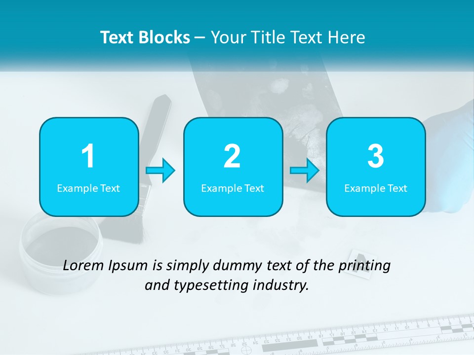 A Person In Blue Gloves Is Holding A Piece Of Paper PowerPoint Template