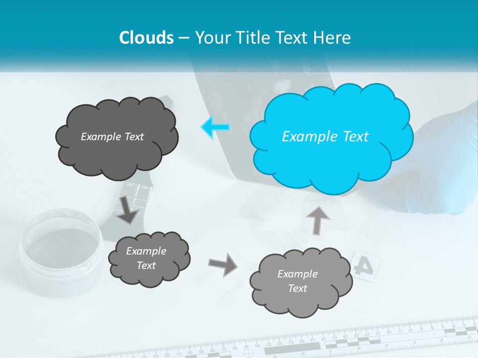 A Person In Blue Gloves Is Holding A Piece Of Paper PowerPoint Template