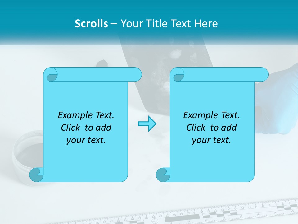 A Person In Blue Gloves Is Holding A Piece Of Paper PowerPoint Template