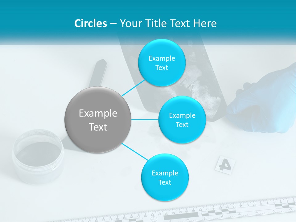 A Person In Blue Gloves Is Holding A Piece Of Paper PowerPoint Template