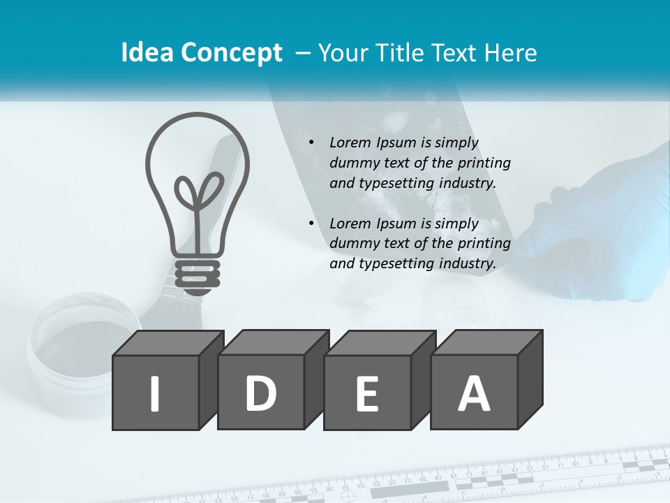 A Person In Blue Gloves Is Holding A Piece Of Paper PowerPoint Template