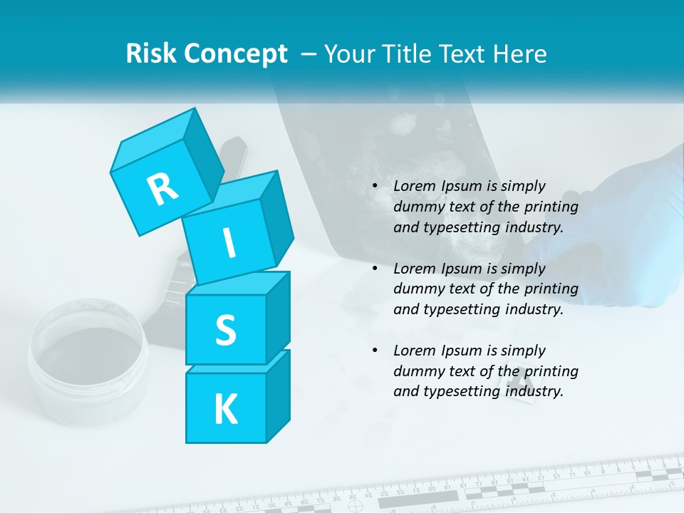 A Person In Blue Gloves Is Holding A Piece Of Paper PowerPoint Template