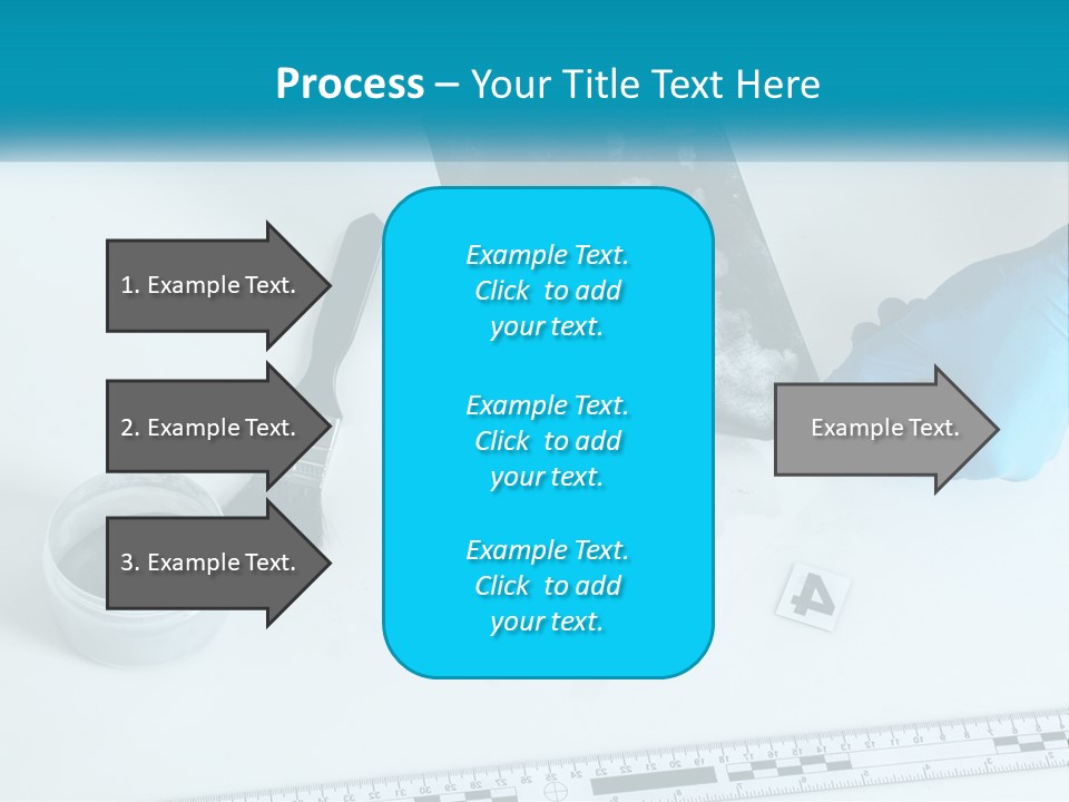 A Person In Blue Gloves Is Holding A Piece Of Paper PowerPoint Template