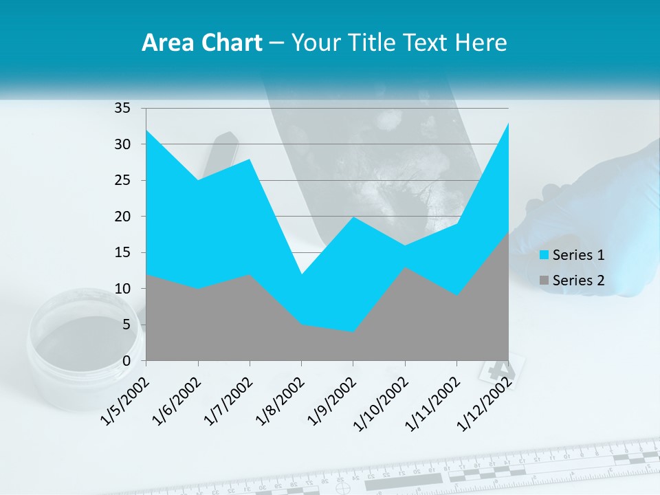 A Person In Blue Gloves Is Holding A Piece Of Paper PowerPoint Template