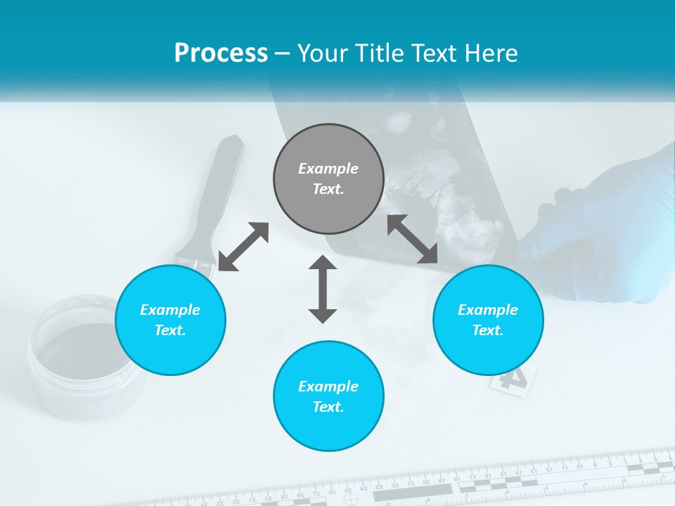 A Person In Blue Gloves Is Holding A Piece Of Paper PowerPoint Template