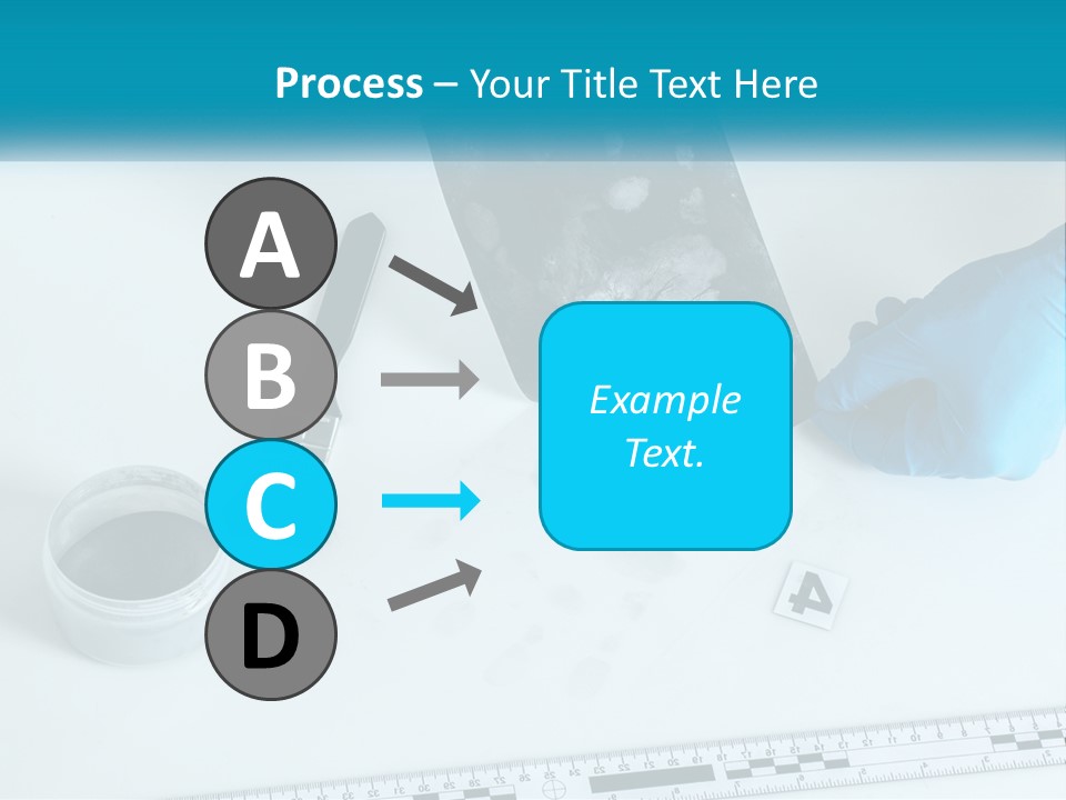 A Person In Blue Gloves Is Holding A Piece Of Paper PowerPoint Template