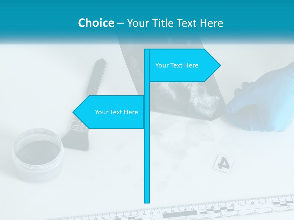 A Person In Blue Gloves Is Holding A Piece Of Paper PowerPoint Template