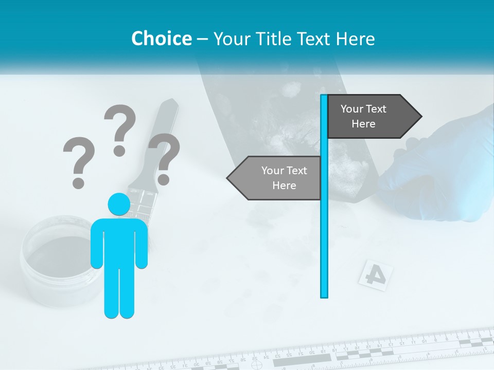 A Person In Blue Gloves Is Holding A Piece Of Paper PowerPoint Template