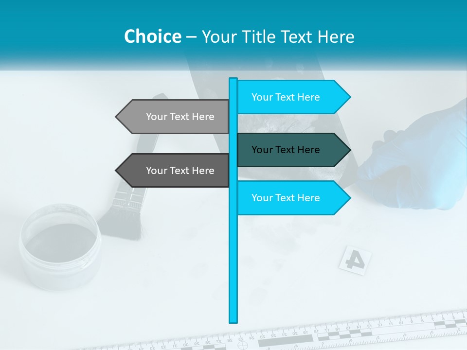 A Person In Blue Gloves Is Holding A Piece Of Paper PowerPoint Template