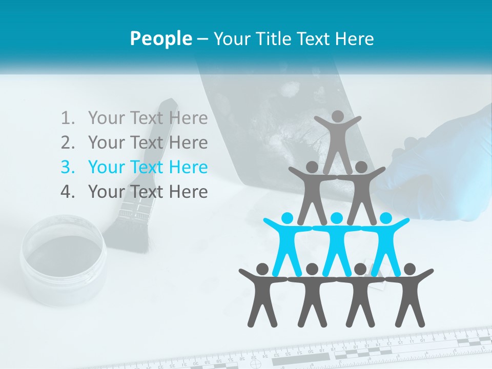 A Person In Blue Gloves Is Holding A Piece Of Paper PowerPoint Template