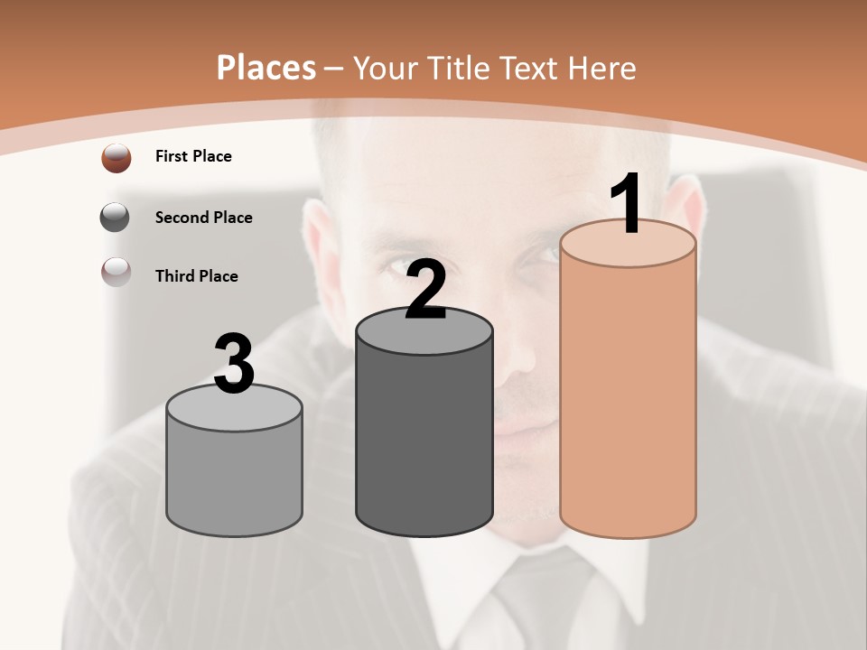 A Man In A Suit Is Looking At The Camera PowerPoint Template