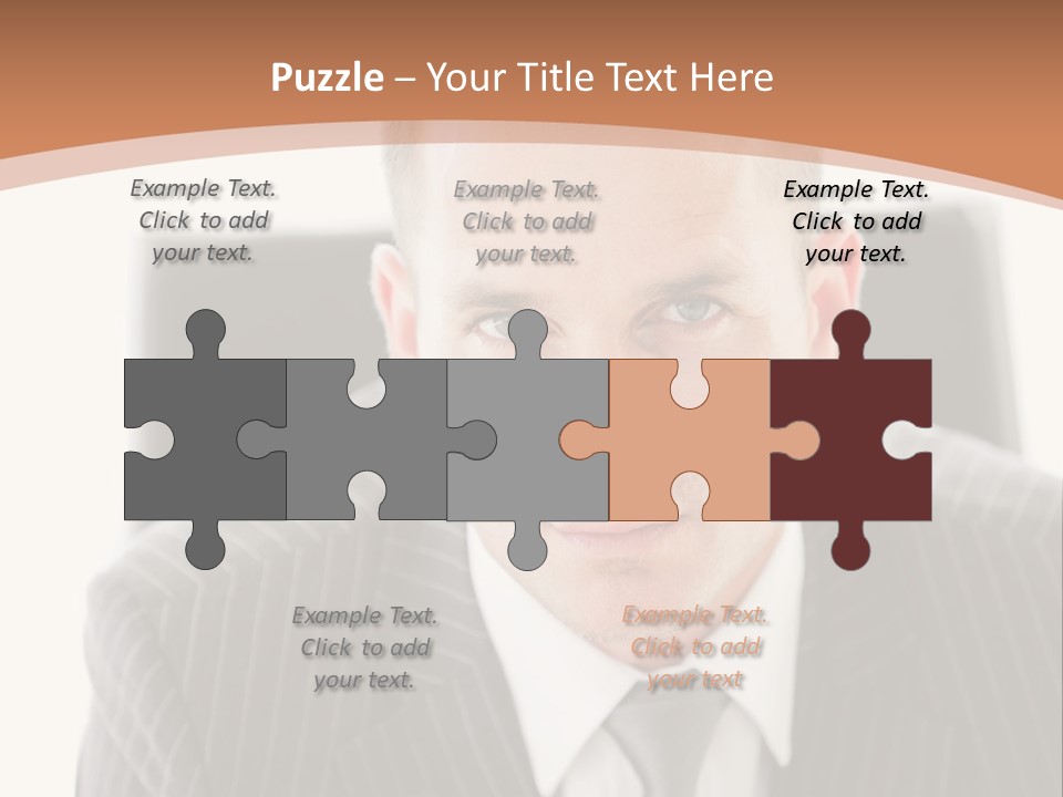 A Man In A Suit Is Looking At The Camera PowerPoint Template