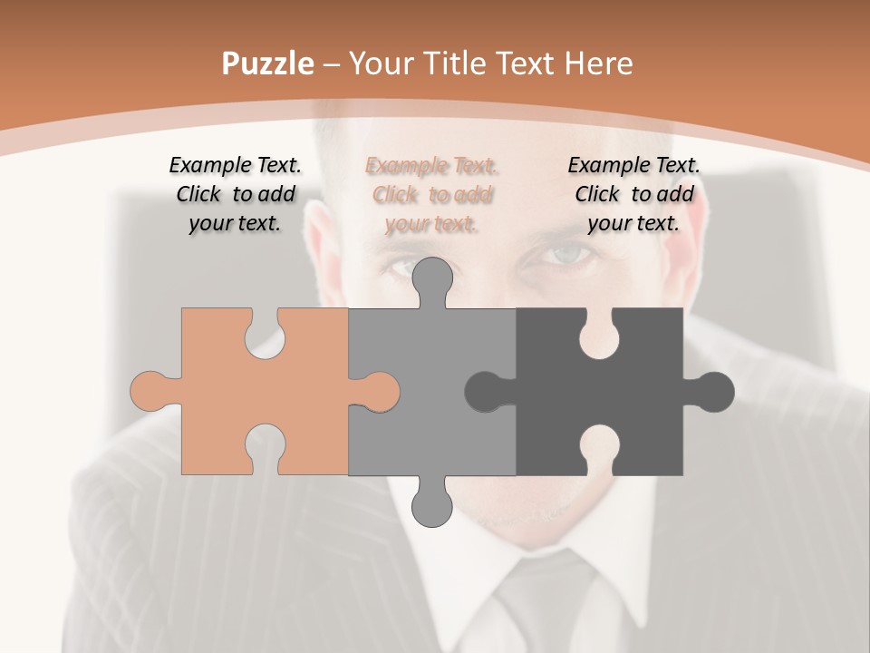 A Man In A Suit Is Looking At The Camera PowerPoint Template