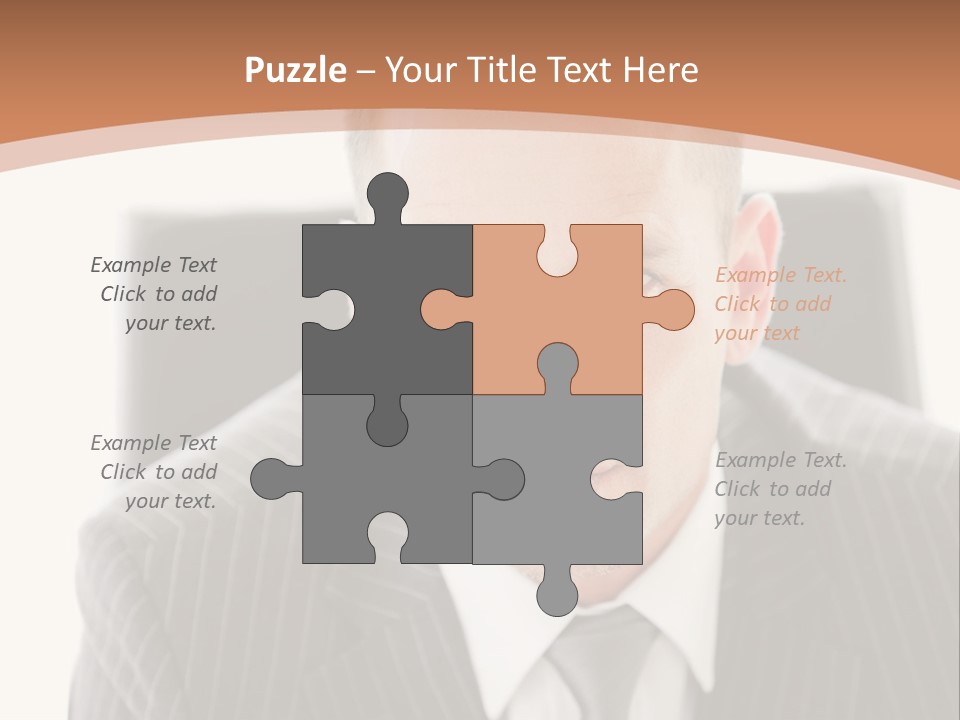A Man In A Suit Is Looking At The Camera PowerPoint Template