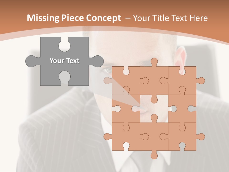 A Man In A Suit Is Looking At The Camera PowerPoint Template