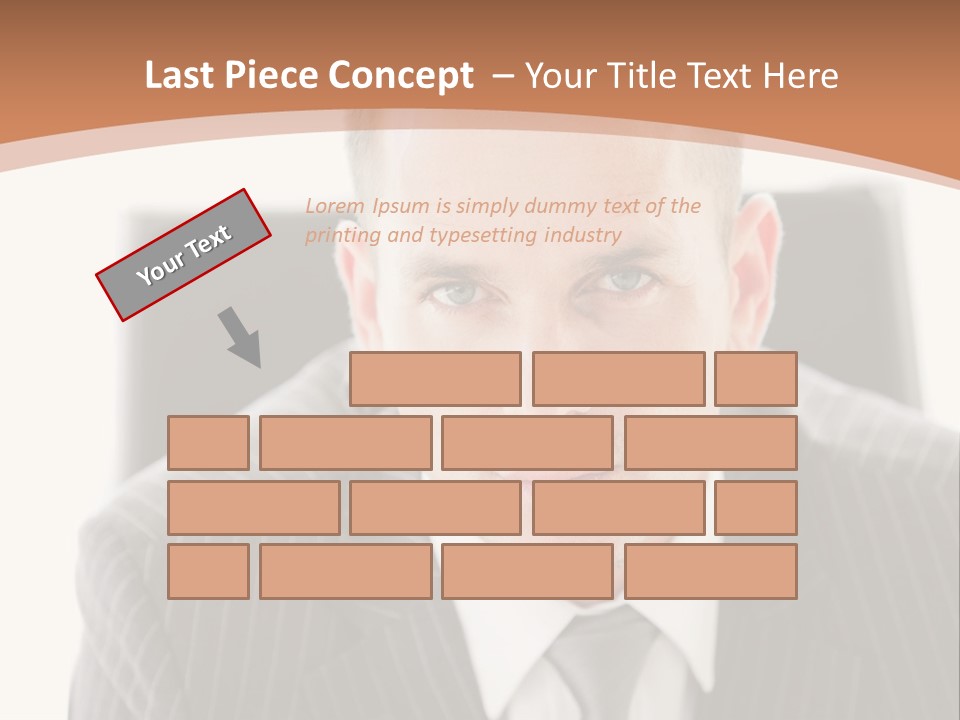 A Man In A Suit Is Looking At The Camera PowerPoint Template