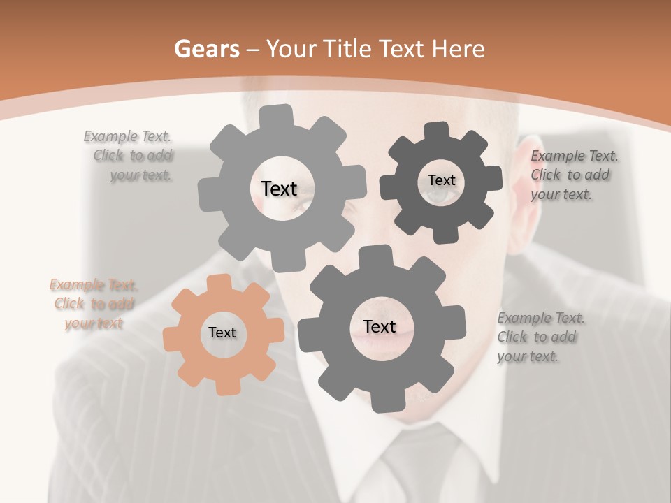 A Man In A Suit Is Looking At The Camera PowerPoint Template