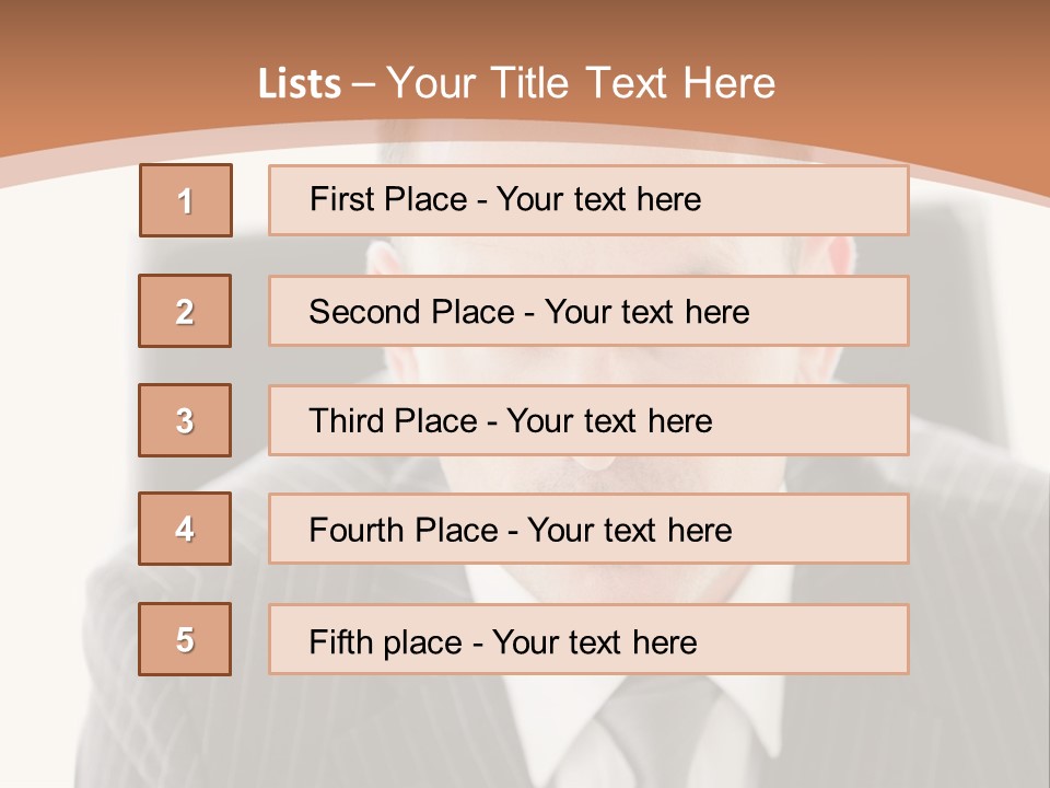 A Man In A Suit Is Looking At The Camera PowerPoint Template