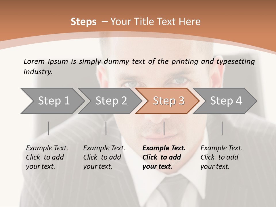 A Man In A Suit Is Looking At The Camera PowerPoint Template