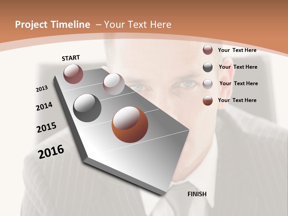 A Man In A Suit Is Looking At The Camera PowerPoint Template