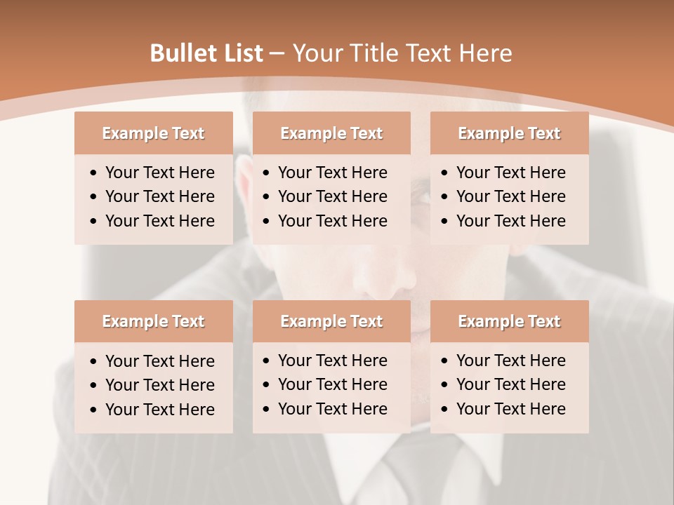 A Man In A Suit Is Looking At The Camera PowerPoint Template