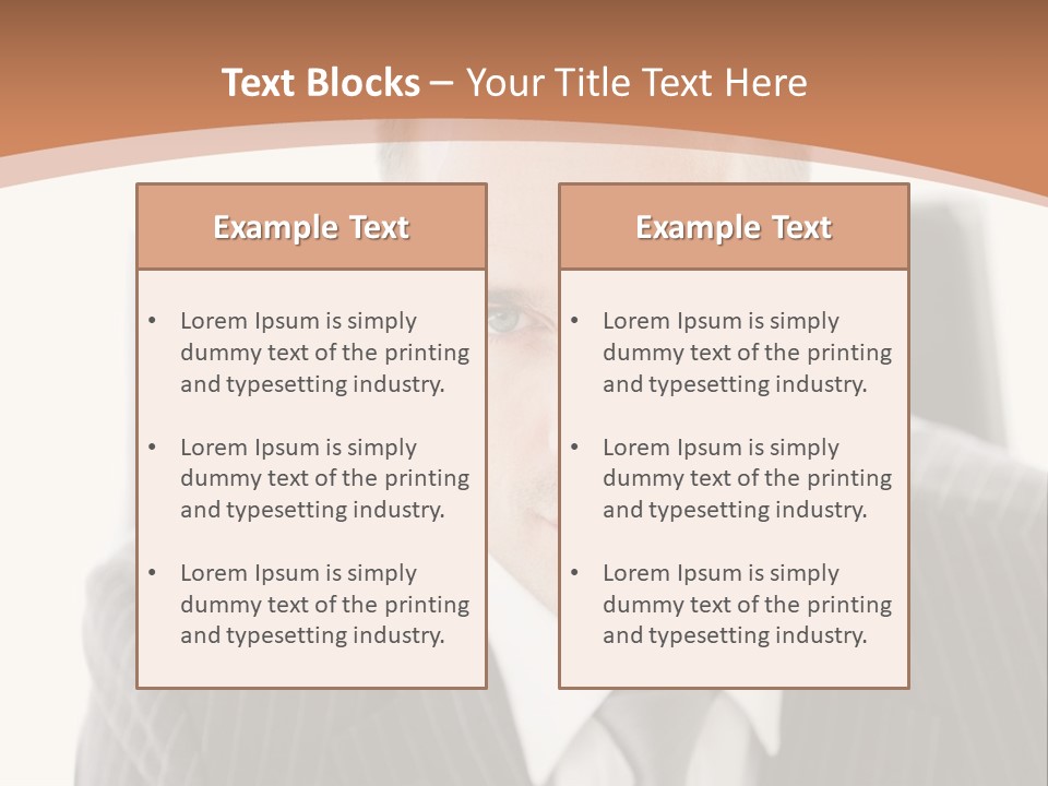 A Man In A Suit Is Looking At The Camera PowerPoint Template