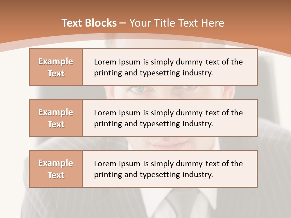 A Man In A Suit Is Looking At The Camera PowerPoint Template