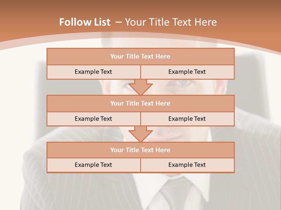A Man In A Suit Is Looking At The Camera PowerPoint Template
