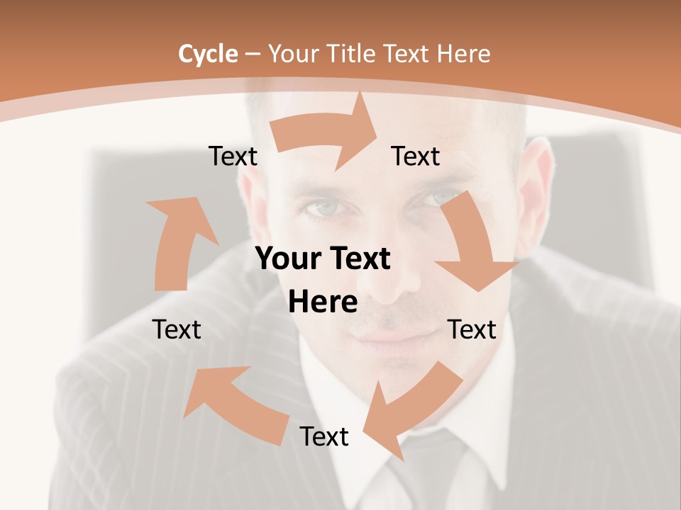 A Man In A Suit Is Looking At The Camera PowerPoint Template