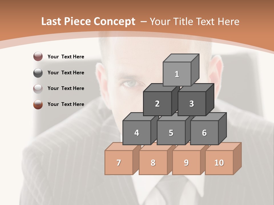 A Man In A Suit Is Looking At The Camera PowerPoint Template