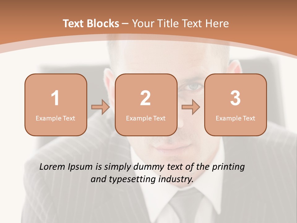 A Man In A Suit Is Looking At The Camera PowerPoint Template