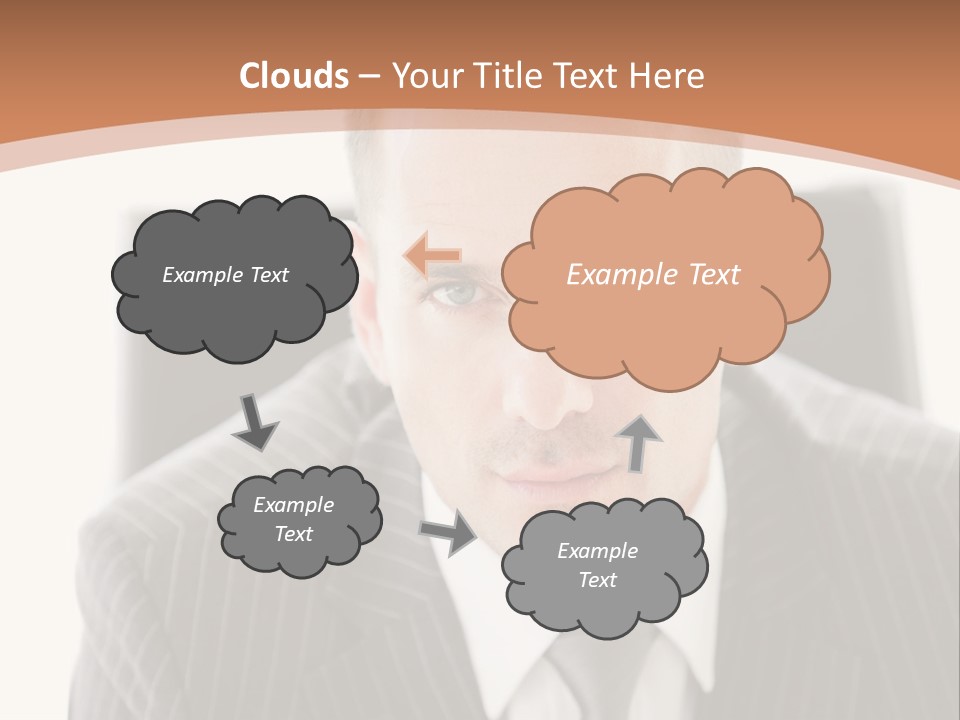 A Man In A Suit Is Looking At The Camera PowerPoint Template