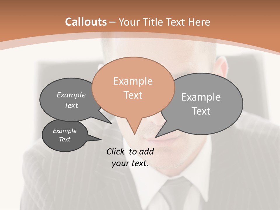 A Man In A Suit Is Looking At The Camera PowerPoint Template