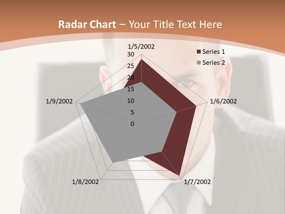 A Man In A Suit Is Looking At The Camera PowerPoint Template