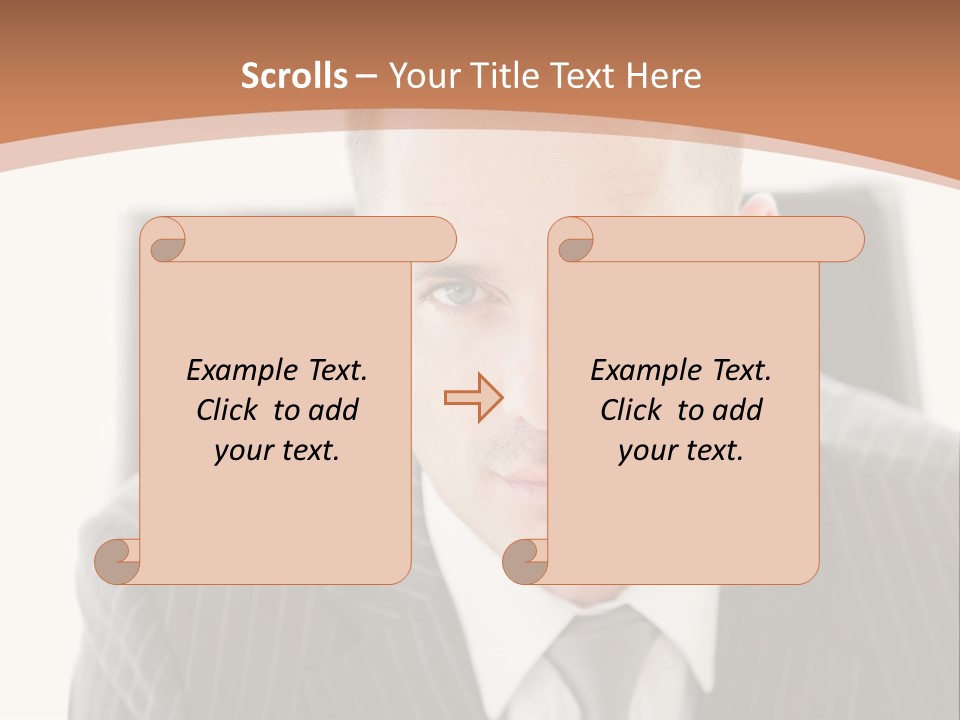 A Man In A Suit Is Looking At The Camera PowerPoint Template