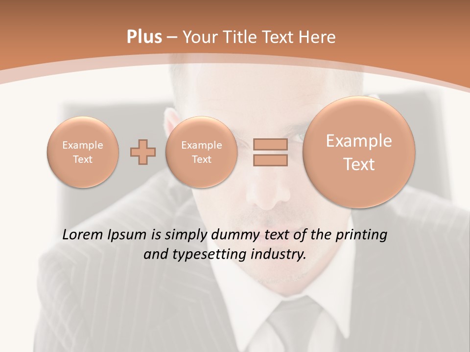 A Man In A Suit Is Looking At The Camera PowerPoint Template
