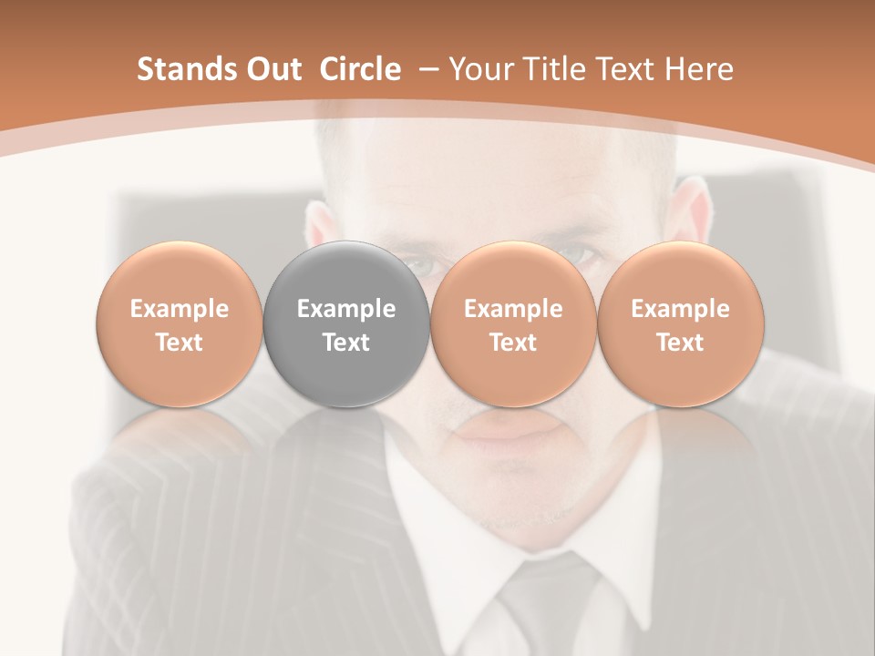 A Man In A Suit Is Looking At The Camera PowerPoint Template