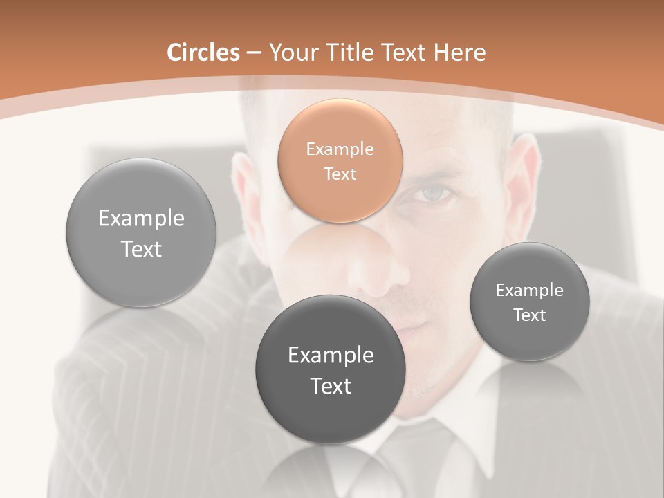 A Man In A Suit Is Looking At The Camera PowerPoint Template