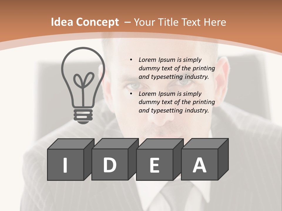 A Man In A Suit Is Looking At The Camera PowerPoint Template