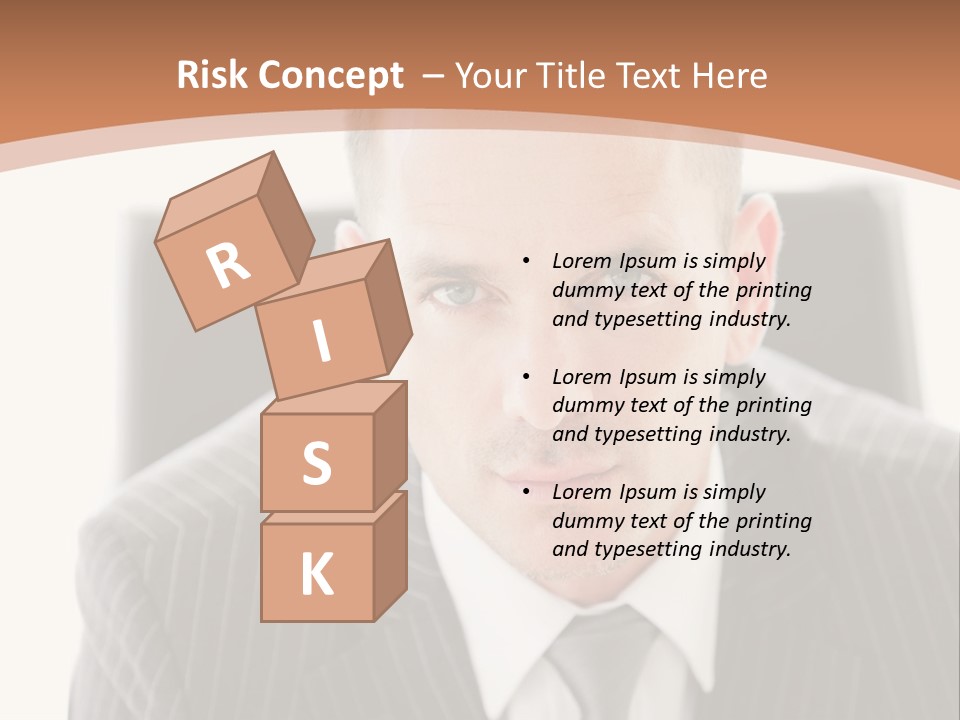 A Man In A Suit Is Looking At The Camera PowerPoint Template