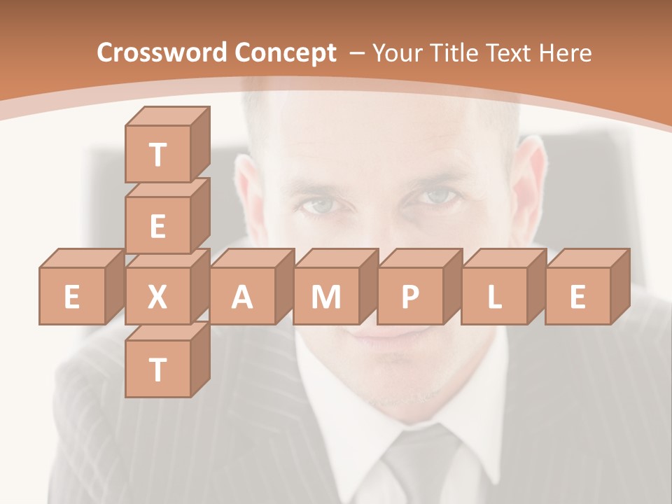 A Man In A Suit Is Looking At The Camera PowerPoint Template