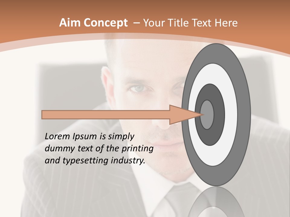 A Man In A Suit Is Looking At The Camera PowerPoint Template