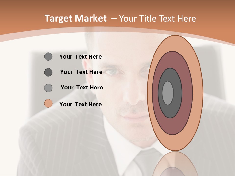 A Man In A Suit Is Looking At The Camera PowerPoint Template